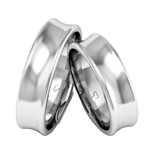 ALIANÇAS EM PRATA CÔNCAVA 6MM